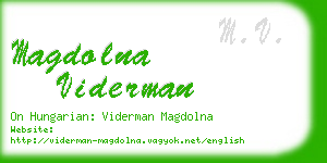 magdolna viderman business card